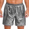 Shorts Boxer Brillants pour Homme Ceinture Élastique Design Poche Latérale Coupe Ample Shorts de Plage Brillants Vêtements d'Intérieur