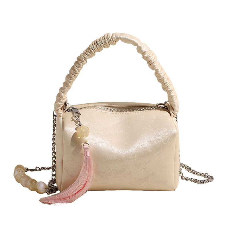 Fashion Pleated Handbag Women's Bag Spring New Pillow Bag Simple Shoulder Messenger Bag