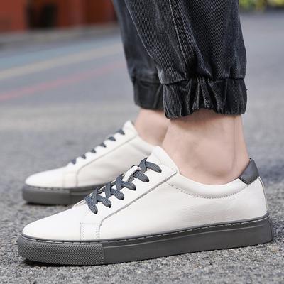 ModaZapatos Casuales Nuevos para Hombre Zapatos Planos para Hombre Cuero Genuino Cómodos Zapatillas Deportivas para Hombre Mocasines para Hombre Transpirables Alta Calidad Zapatos Blancos