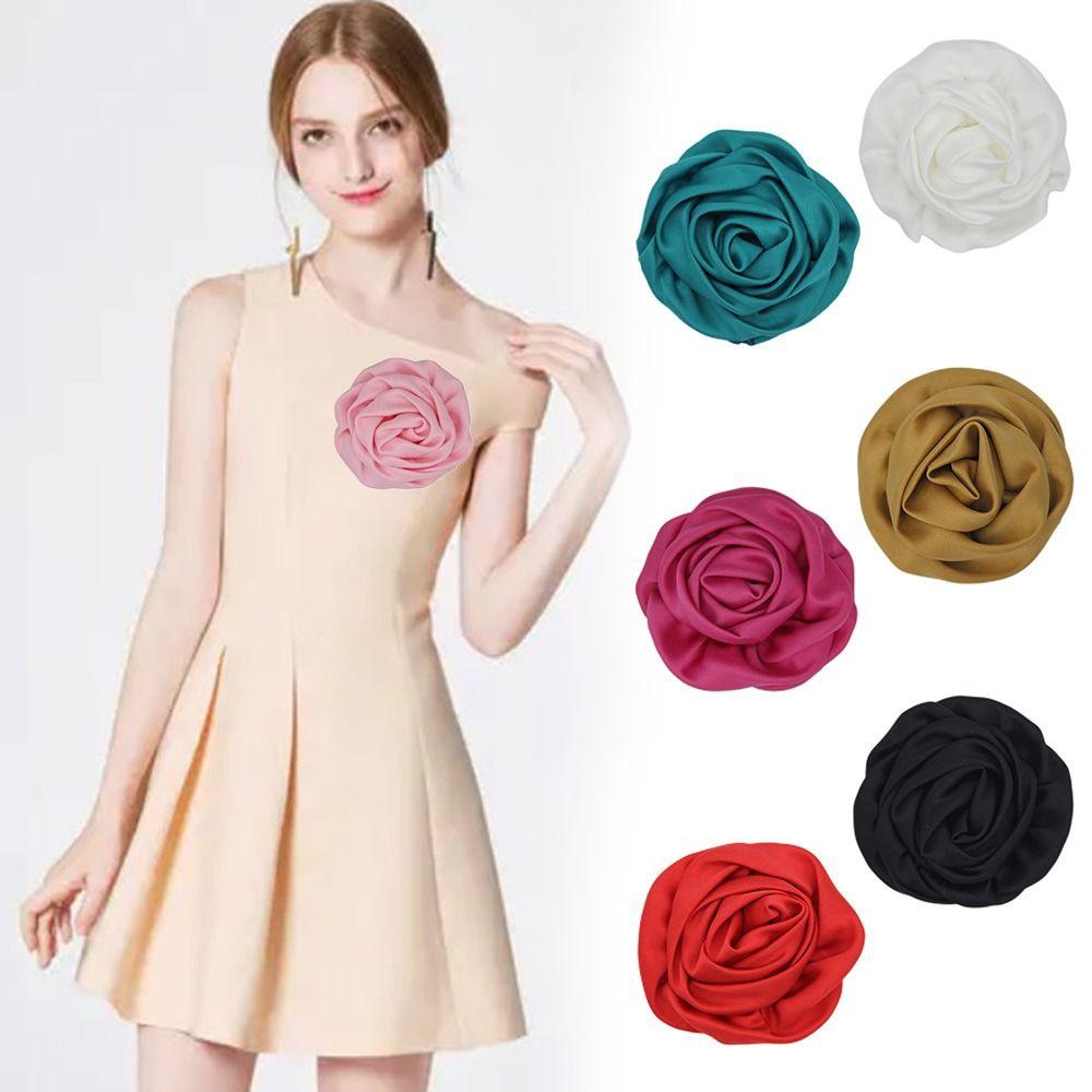 

7CM Roll Floral Brooch DIY Lapel Pin New Chest Flower 10