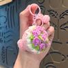 Handmade Crochet Rose Keychain Ornament - Valentine's Day Gift