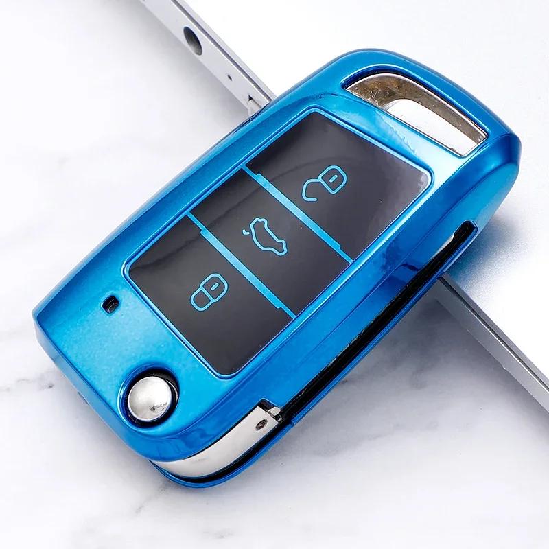 TPU Styling Key Case Cover for Volkswagen VW Golf 7 MK7 Tiguan for Seat Leon Ibiza Ateca Altea for Skoda Octavia Car Accessories