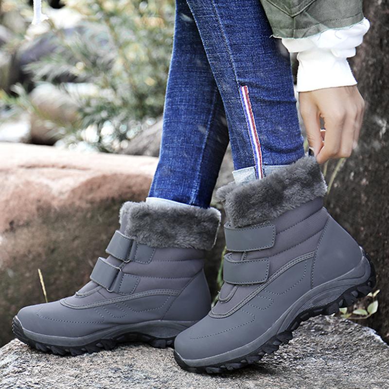 Winter Dames Sport Warme Schoenen Dames Sneeuw Katoenen Laarzen Nieuwe Casual Effen Kleur Schoenen Buiten Hoge Top Motorlaarzen