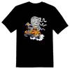 Mummy Racer Orange Hotrod Drag Truck Tee Shirt Black