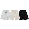 Essentials Roter Buchstabenaufdruck Schweißshorts Unisex Locker Baumwolle Kordelzug Elastische Taille Lässige Sportshorts