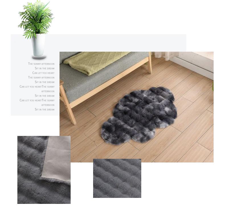 Cloud Carpet: Cute Girly Bubble Fleece Rug for Bedroom & Living Room - Machine Washable