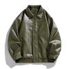 Men's PU Leather Stand Collar Motorcycle Jacket