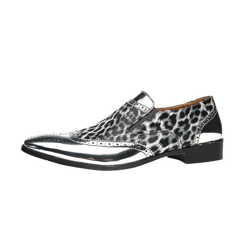 Wedding Shoes Gold Chelsea Boots Male Hair Stylist Gold Boots Internet Celebrity Explosion Leopard Print Dress Casual