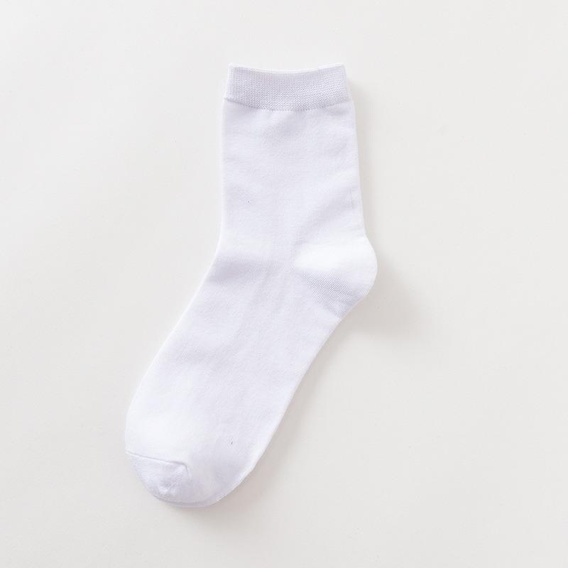 Men's Autumn and Winter New Casual Classic All Match Solid Color In Tube Cotton Socks