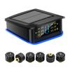 Monitoring system security alarm solar TPMS digital LCD display truck RV TPMS with indicator light warning car tire pressure alarm 6 external sensors