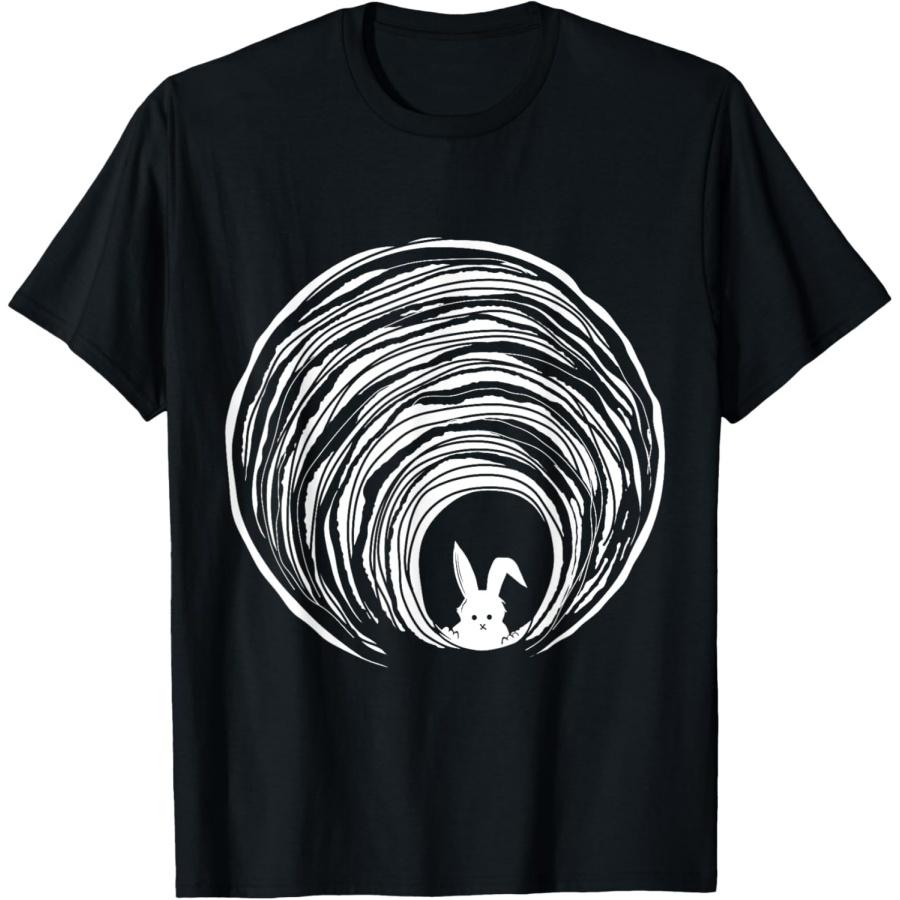 Conspiracy Theories Spiral Down Vortex Hole With Rabbit T-Shirt XXXXXL чёрный