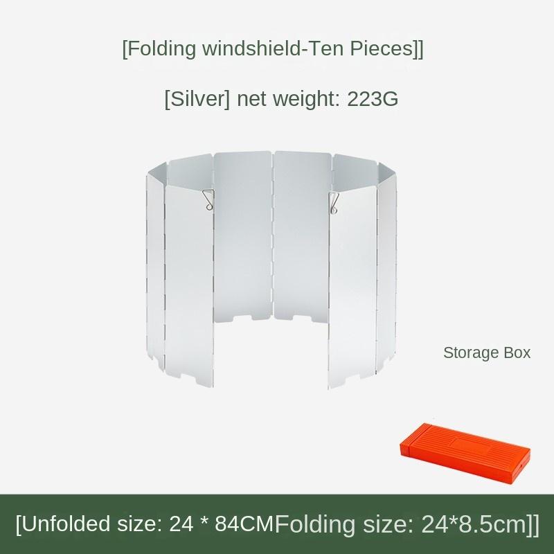 Outdoor Windshield Portable Gas Stove Windshield Stove Gas Stove Enclosure Camping Thickened Furnace End Ring Folding Windproof Board
