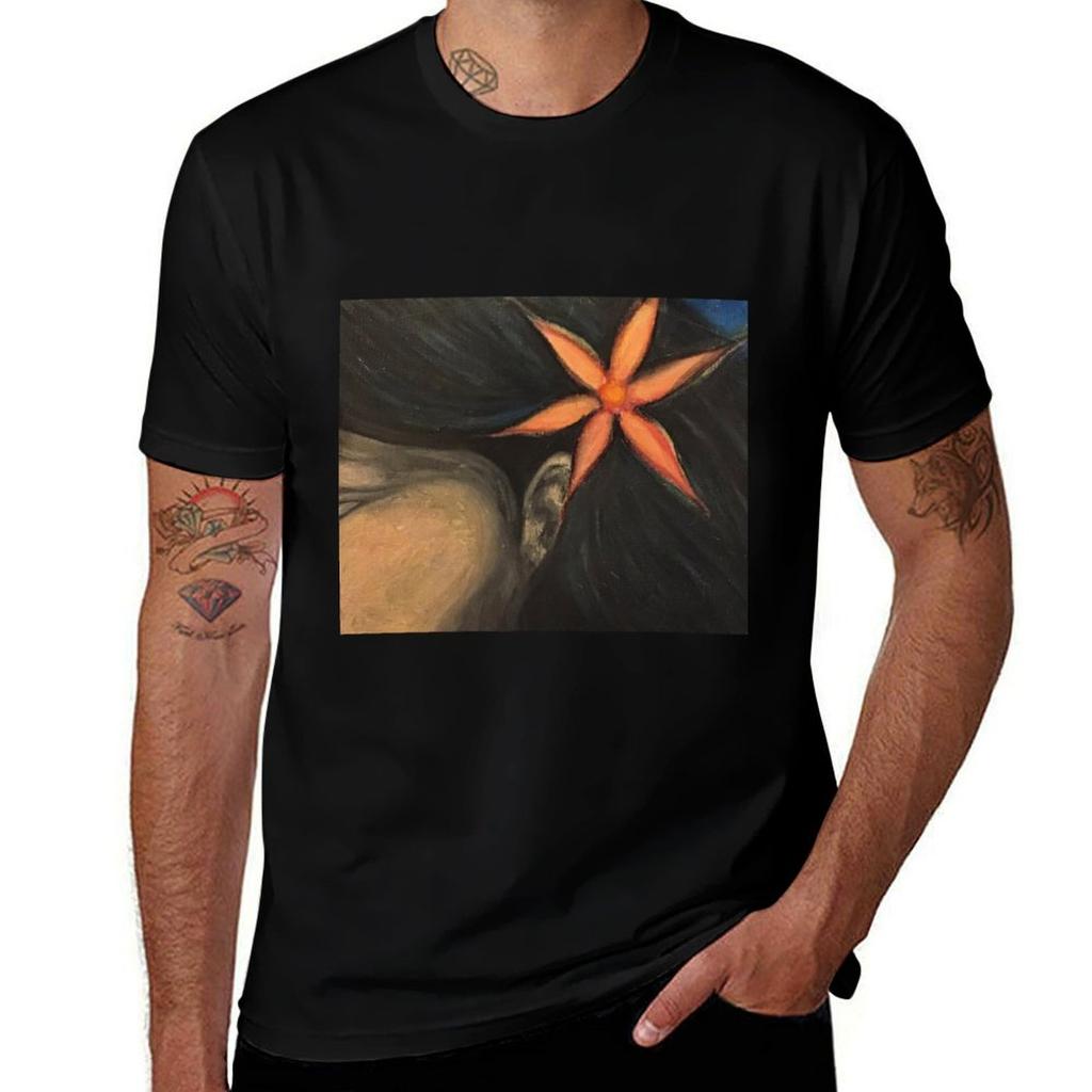 Island Flower Tshirt Industrial Work Tee Shirt