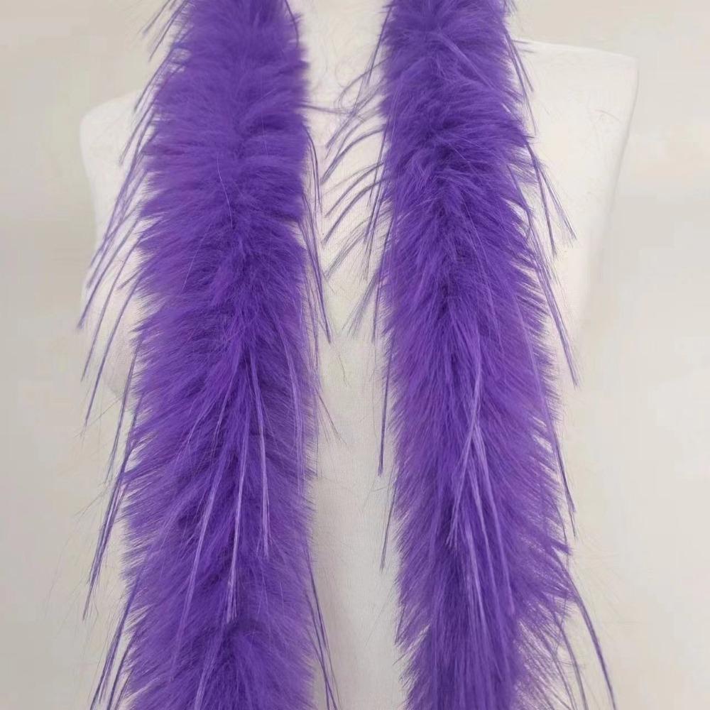 Super Dlouhý Plyšový Šátek z Imitace Kožešiny s Třásněmi Zimní Móda s Dopaminovým Plyšovým Peřím Nový Šátek