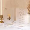 UNIQOOO 2" Clear Acrylic Stand | 18 Pack 3mm Slot Wedding Sign Holders, Perfect for Wedding, Table Number, Exhibition, Office, Restaurant, Business