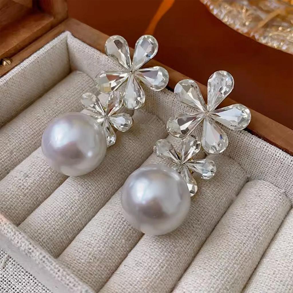 Water Diamond Flower Water Drop Earrings Fashion Earrings Earrings Earrings Accessories