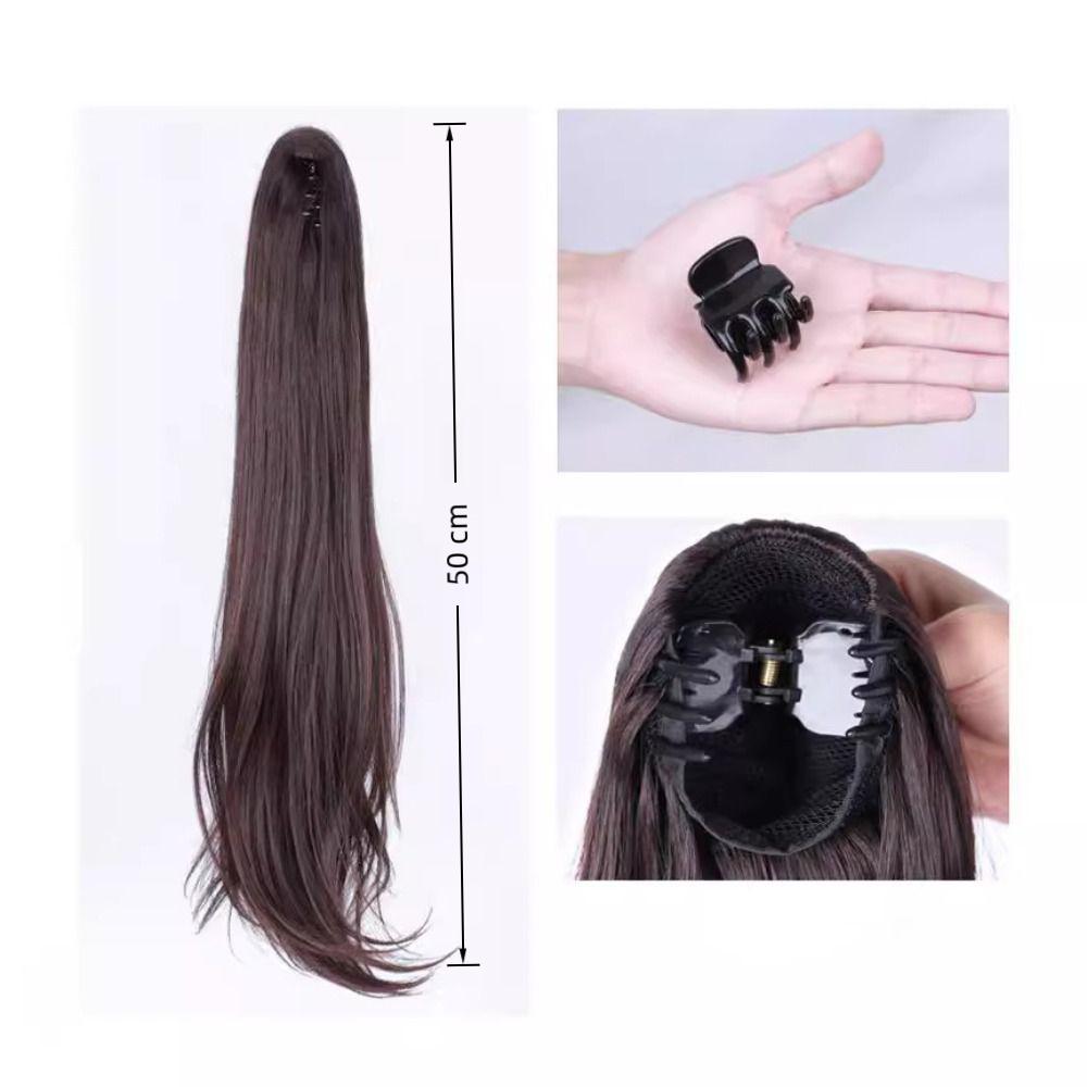 Extension Long Straight Pony Tail Hairpiece Curly Synthetic Hairpiece  for Women Hair Accessories