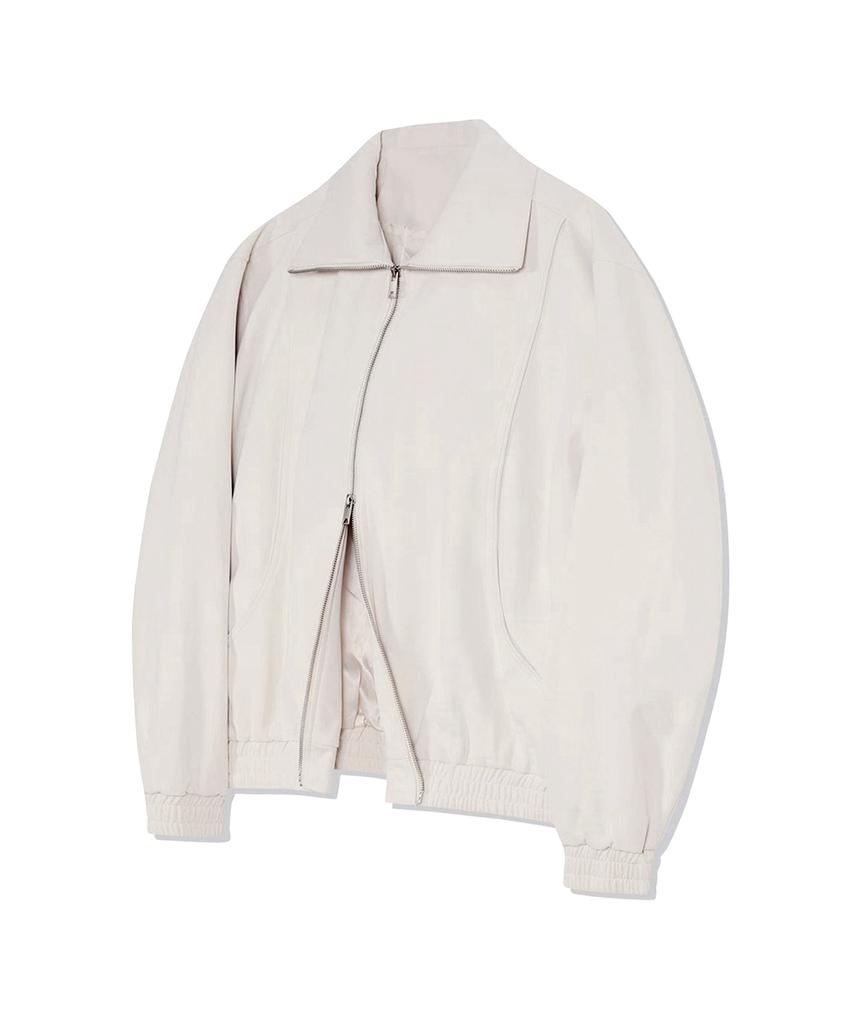 Ironyporno Whiteline 86-Iro255 Curved Blouson Jacket Ivory