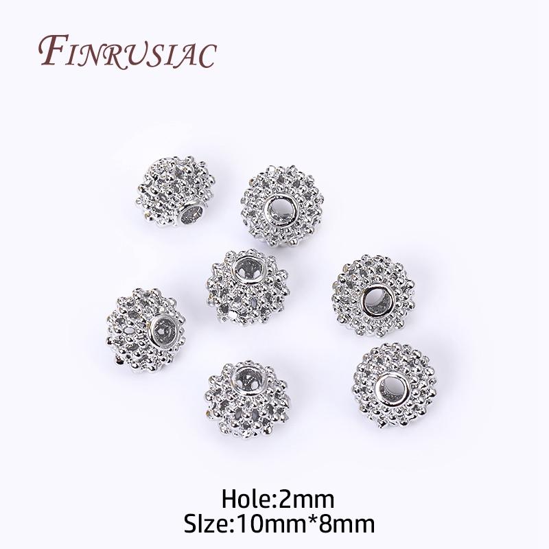 10X8MM Round Spacer Beads Wholesale 18K Gold Plated Design Lantern Coral Spacer Beads Components For DIY Jewelry Making Supplies