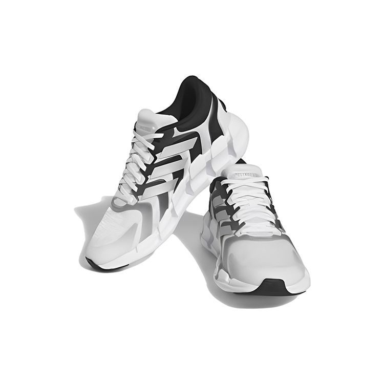 Adidas Ventice Fashion Comfortable Non-Slip Wear-Resistant Lightweight Low-Top Casual Running Shoes Men Sneakers Black White HQ4173