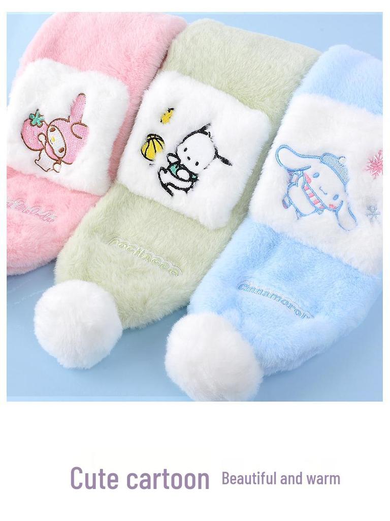 Pluszowy szalik Melody Kids: Ciepły, pogrubiony komin dla dziewczynek - Wiatroszczelny i chroniący przed zimnem na jesień/zimę.