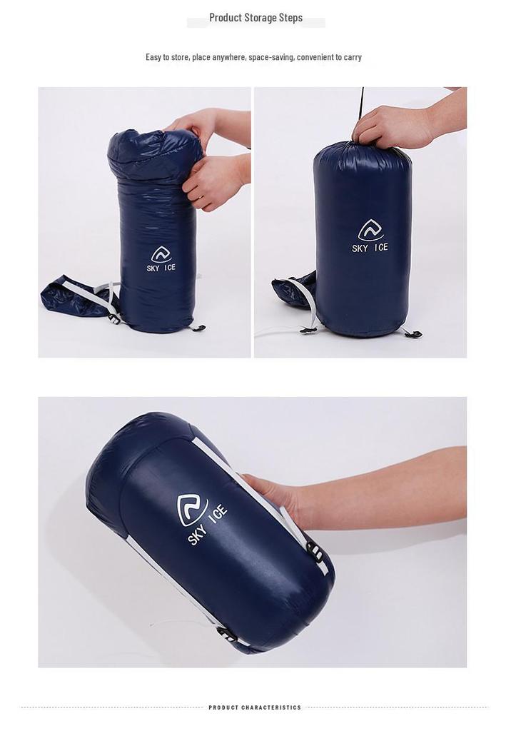 SKY ICE Adult Mummy Down Sleeping Bag - Winter Goose Down for Cold Weather Camping
