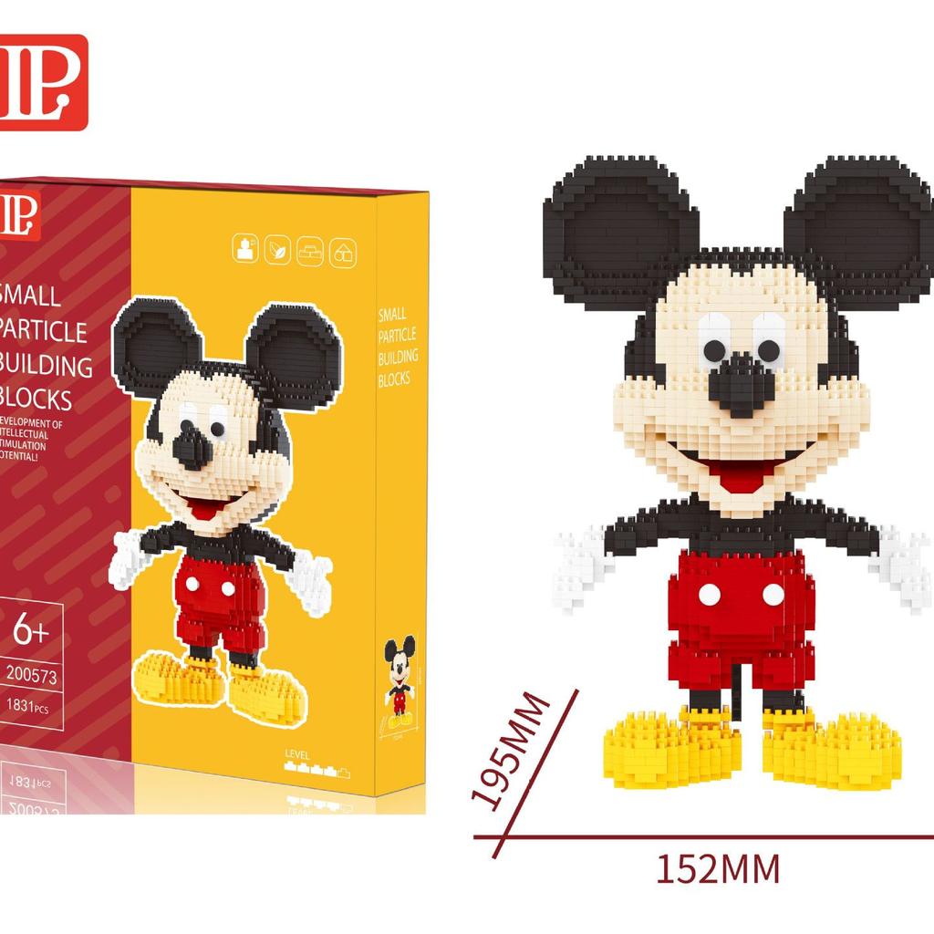Mickey Mouse Diamond Blocks Micro 3D Model Classic Cartoon Stitch Mini Building Bricks Figures For Bricks Toys