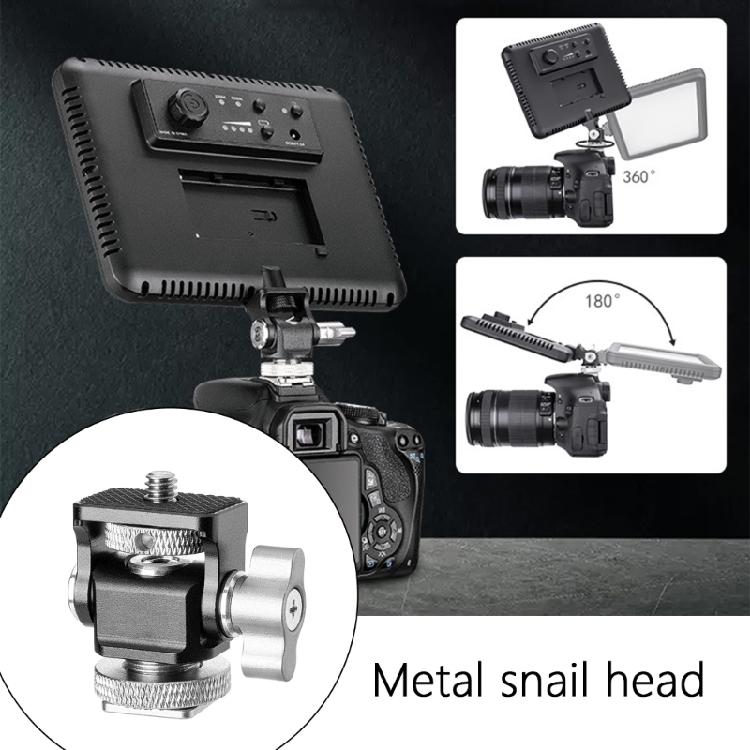 Aluminum Alloy Hot Shoe Bracket Adjustable Damping Ballhead Bracket Holder for LED Video Light Camera Phone Stand