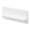 Yamazaki Jitsugyo 10298 Silicone Suction Cup Toothbrush Holder 5 Rows White W13 X D2.3 X H6cm Tower Floating Storage Toothbrush Holder Toothbrush