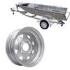 Trailer Wheel Rim 12 Inch Silver Color 12x4 4-114.3 Trailer Wheel Rim Replacement for Cargo Boat