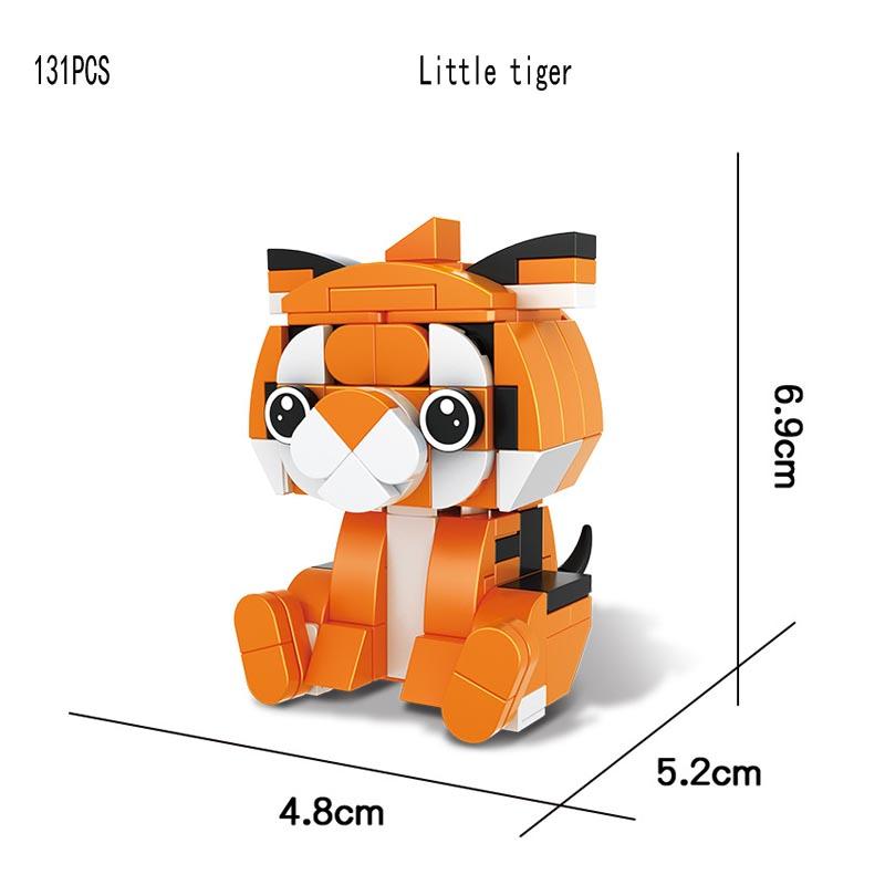 Creative Animal Koala Dog Kookaburra Penguin Flamingo Collie Sea Lions Raccoon Mini Figures Building Bricks Kid Block Toys