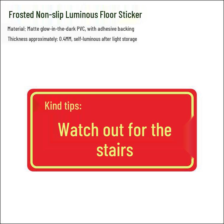Glow-in-the-Dark Fire Exit Safety Sticker - No Electricity Needed for Stairwell Evacuation