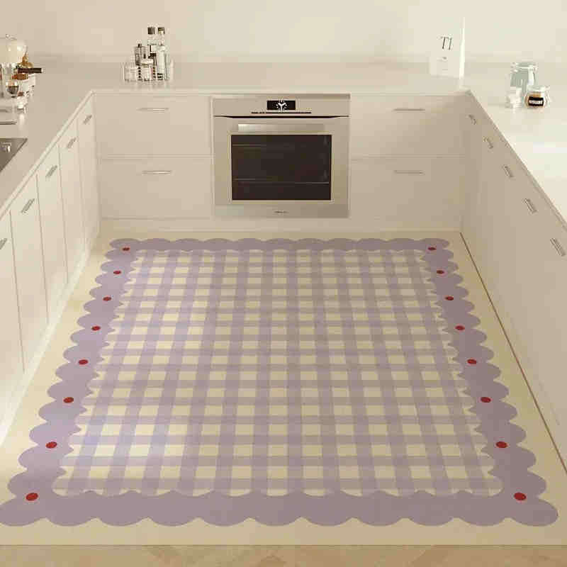 Grün Kariert Heimdekoration Teppich Teppiche für Wohnzimmer Schlafzimmer Bettvorleger Rutschfest Sofa Couchtisch Veranda Bodenmatte Waschbar