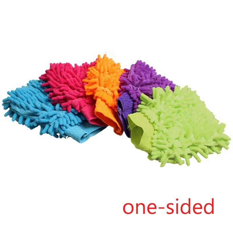 2 In 1 Coral Fleece Car Wash Gloves Thickened Cars Cleaning Gloves Absorbent Brush Gloves Auto Detail Care Cleaning
