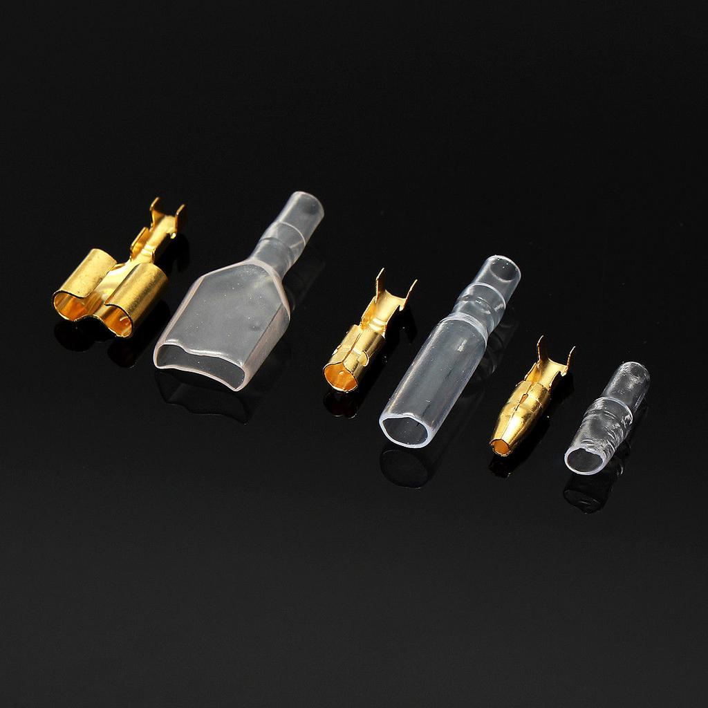 140pcs 3.9mm Car Motorcycle Brass Bullet Connector Male /& Female Wire Terminals