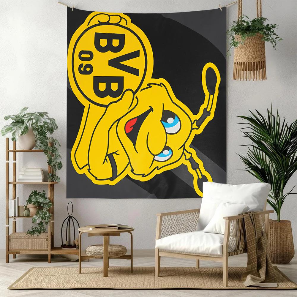 Borussia Dortmund Wall Decor Tapestry Art For Pet Memorial Birthdaywedding Party Backdrop Family Gift