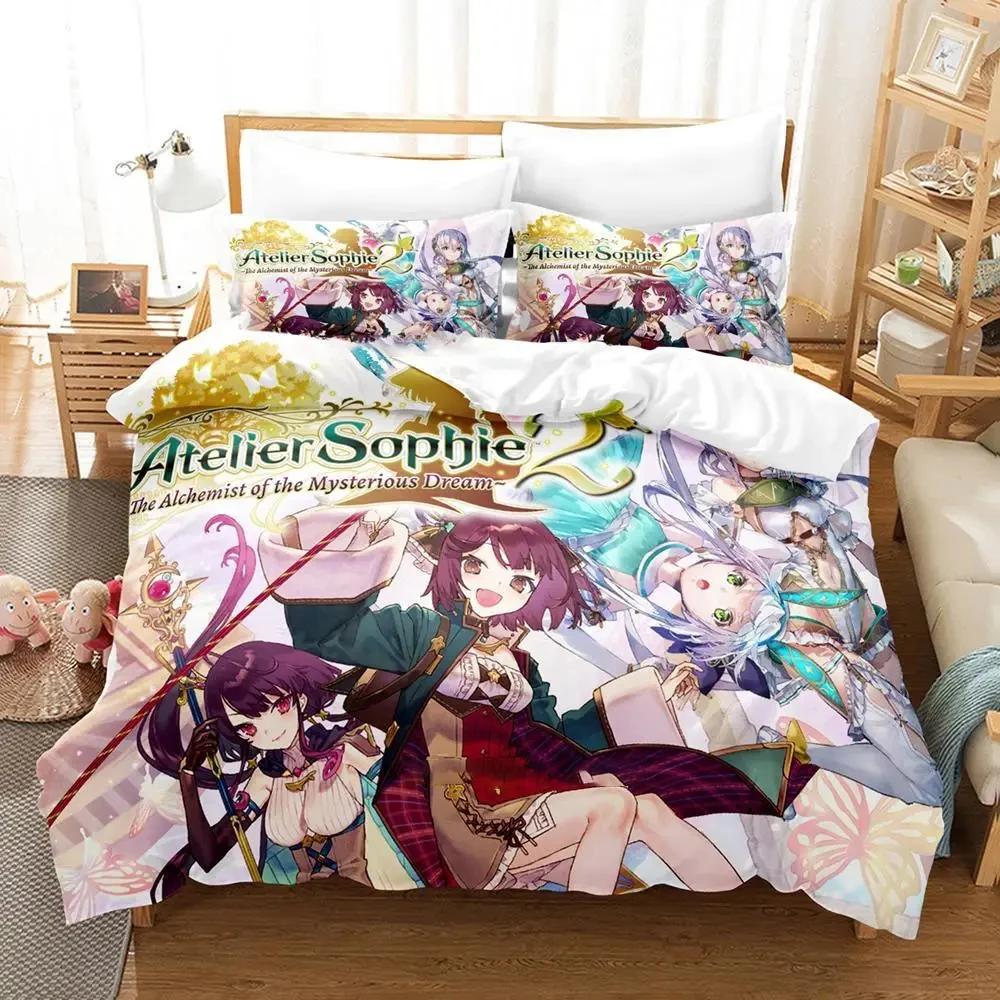 3D Print Anime Atelier Sophie Bedding Set Duvet Cover Bed Set Quilt Cover Pillowcase Comforter King Queen Size Home Textiles