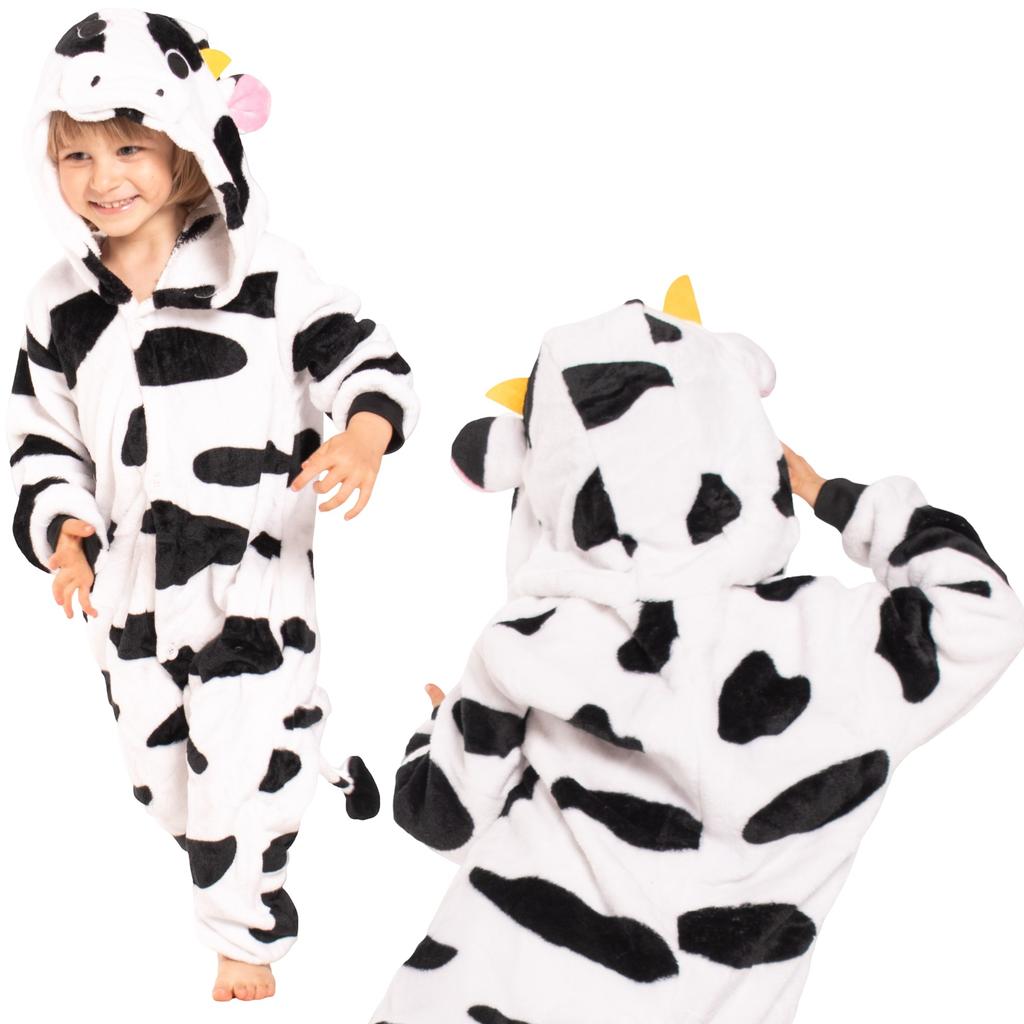 Piżama dla dzieci dziecięca kigurumi onesie kostium strój krowa 115-125 cm