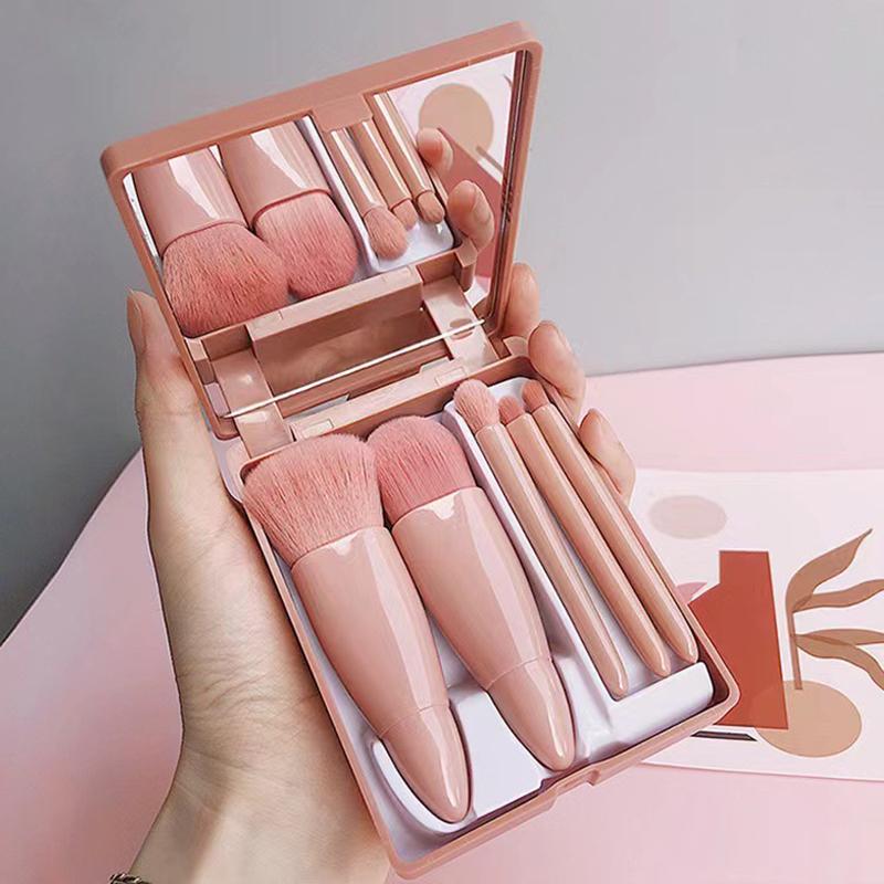

5Pcs/Set Soft Artificial Fiber Blusher Eyeshadow Brush Kit Eye Makeup Brush Set Eyeshadow Liquid Foundation Brushes Type A