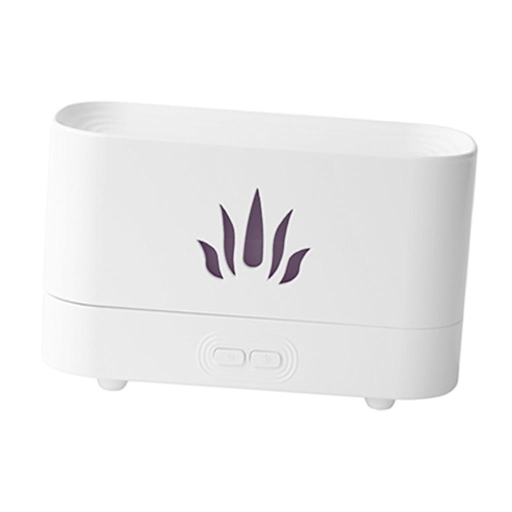 Flame Aroma Diffuser with Light Auto Shut Off for Yoga Tabletop Indoor White