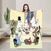 Coperta Morbida Moomin Carina per Divano Letto Coperta da Viaggio Casual Campeggio Invernale Flanella Copriletto