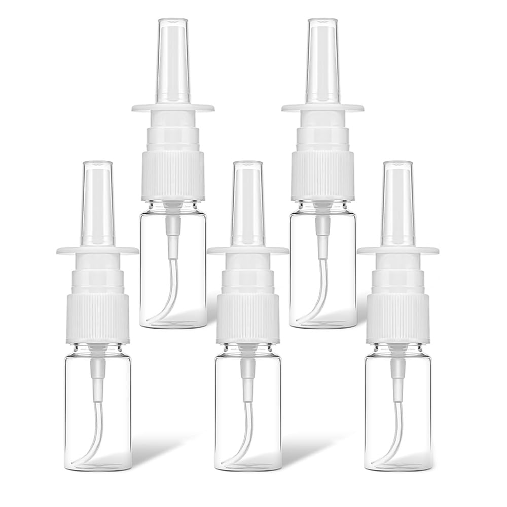 Nasal Spray Set of 10ml Mini spray refillable foam pump travel Bottles, 5, each. bottles, bottles, bottles, portable, leak-proof, essentials. (10ml)