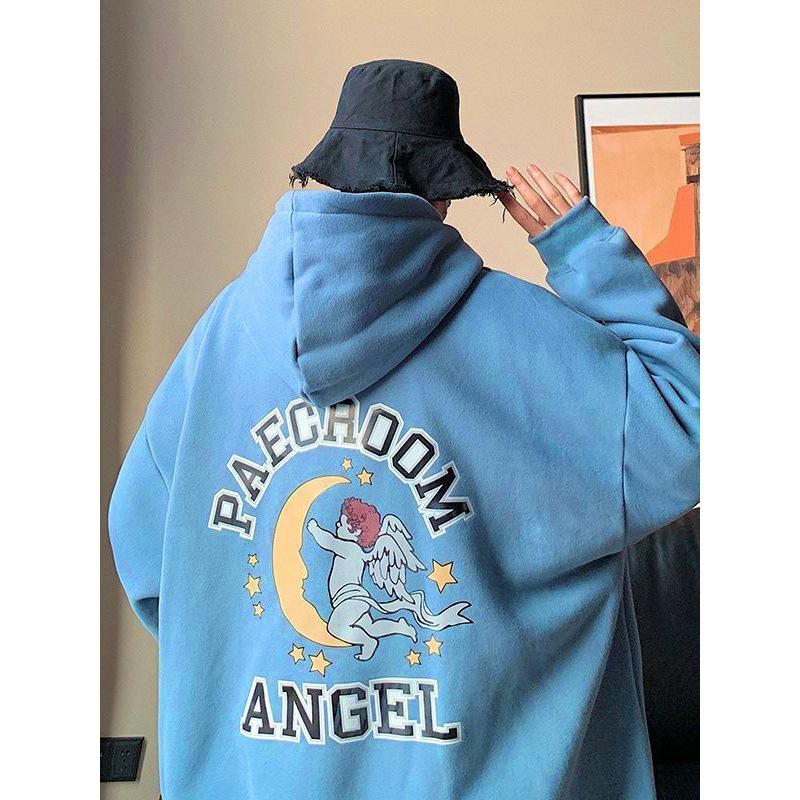 2025S-5XL shoulder sleeves men and women couples American retro trendy jacket street loose hoodie 5XL светло-синий