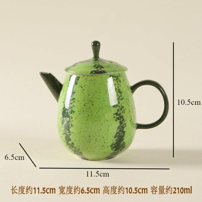 

Hand Drawn Watermelon Teapot Ceramic Kettle Tea Infuser Small Capacity Teapot Filter Pot Single Pot Teaware Tea Brewing Utensils