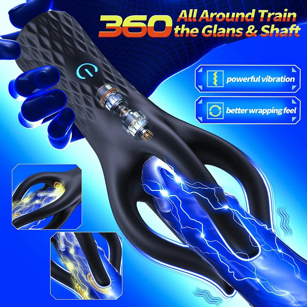 Sex Glans Trainer Penis Massage Male Masturbator 10 Speed Vibrating Glans Vibrator Sex Toys for Men Lasting Delay Endurance Exer