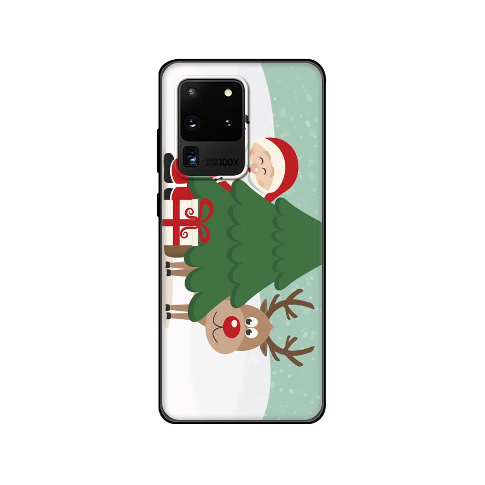 Black tpu Case For Samsung galaxy S20 /S20 PLUS/S20 ultra/S20+ /S20FE back cover Cute Christmas
