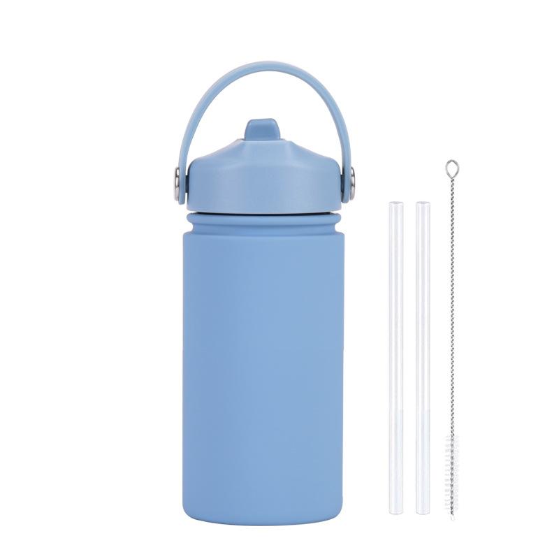 350Ml Stainless Steel Sports Water Cup Wide Mouth Portable Bottle 316L Suction Nozzle Thermos Cup