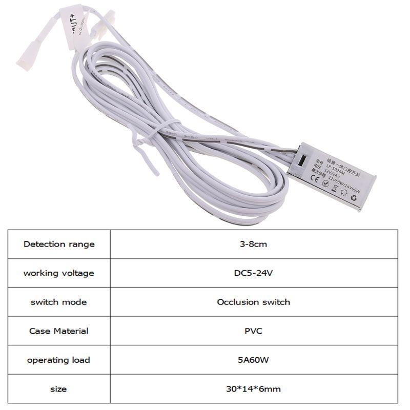 12V/24V Kleiderschrank Schrank Lichtschalter Türsteuerungsschalter 5A 60W
