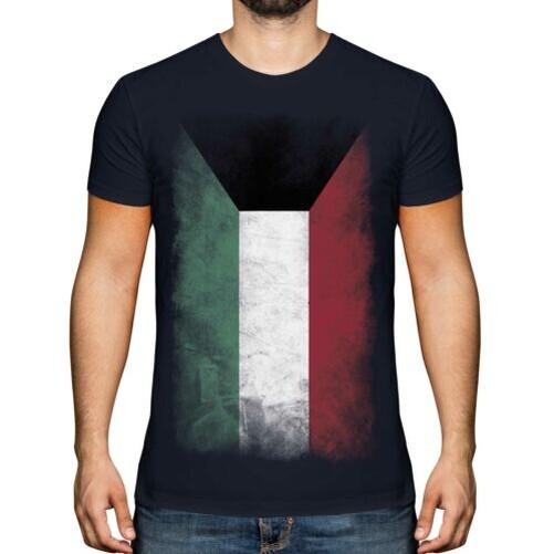 Kuwait Faded Flag Men's T-Shirt Al-Kuwayt Football Kuwait Jersey Gift