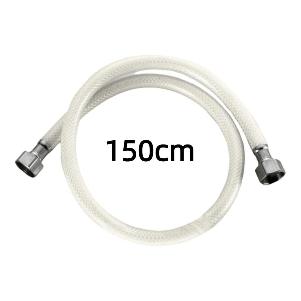 White High Pressure Flexible Hose 30-200cm Spiral Bathroom Water Inlet Hose Plastic Wrapped PVC Braided Hose Water Heater